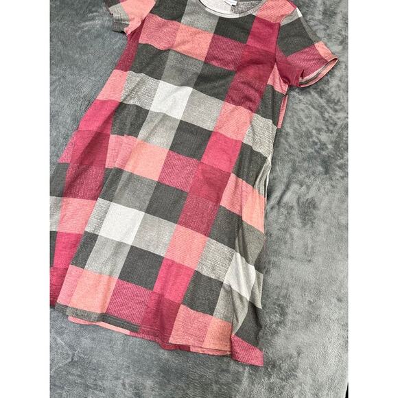 LuLaRoe Jessie swing dress with a plaid pattern medium excellent - Picture 7 of 10